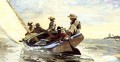 Sailing the Catboat Realism marine painter Winslow Homer
